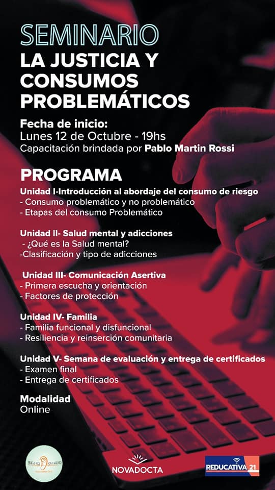 Seminario “La Justicia y Consumos Problemáticos”